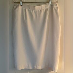 Valentine Skirt Women’s 14 White Knee Length Pencil Vintage Corpcore Preppy